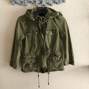 Forever 21 olive green hooded utility jacket, Small